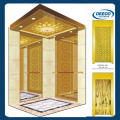 Golden Mirror Etching Passenger Elevator Lift